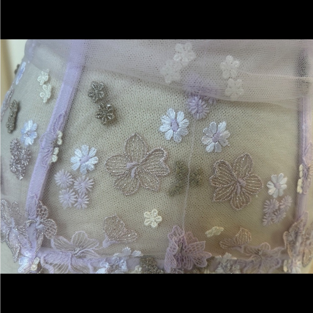 Victoria's Secret Lavender Floral Embroidered Bustier - Picture 4 of 14